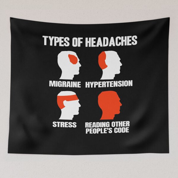 Item preview, Funny Programmer Types of Headaches Coding Gift designed and sold by Stronzi.