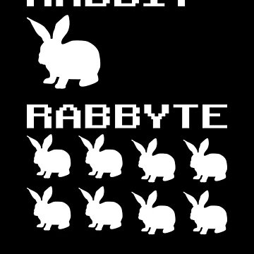 Artwork thumbnail, Funny Rabbit Rabbyte Programmer Computer Humor by Stronzi