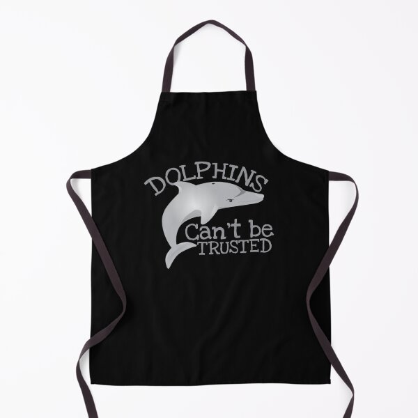 Item preview, DOLPHINS can't be TRUSTED funny ocean swimmer design designed and sold by jazzydevil.