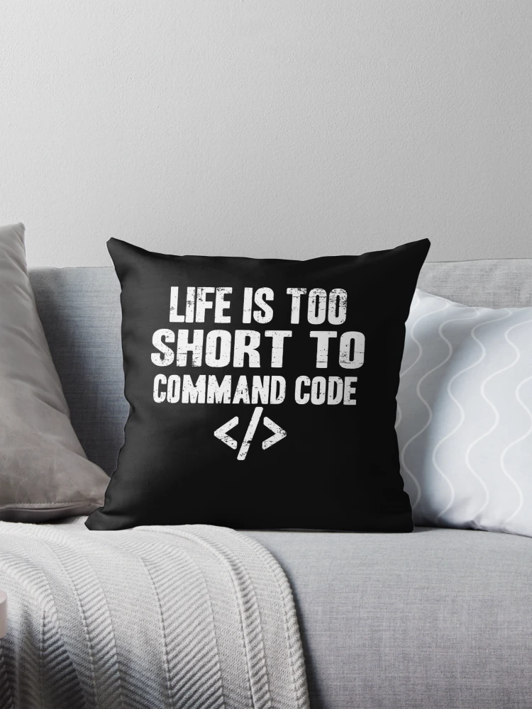 Thumbnail 1 of 4, Pillow, Funny Command Code Programmer Coding Gift Coder designed and sold by Stronzi.