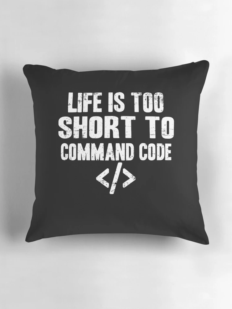 Thumbnail 3 of 4, Pillow, Funny Command Code Programmer Coding Gift Coder designed and sold by Stronzi.