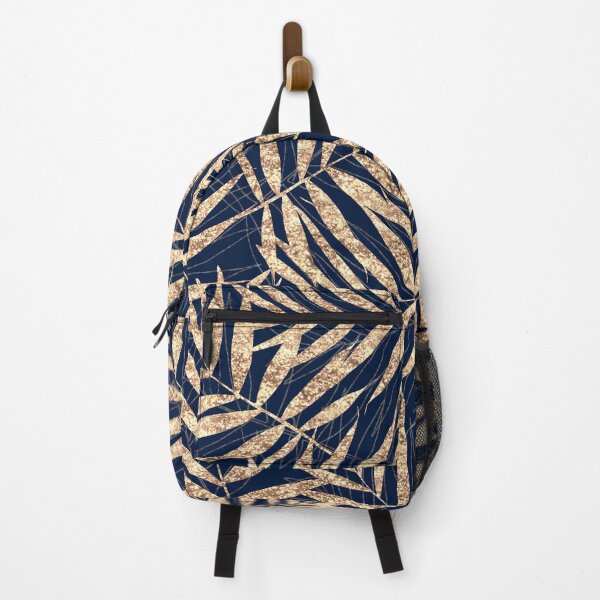 Item preview, Tropical Gold Palm Leaves Blue Design designed and sold by InovArtS.