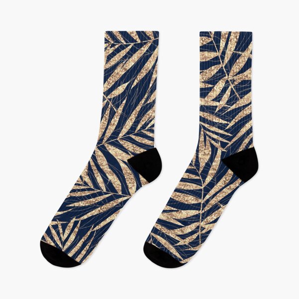 Item preview, Tropical Gold Palm Leaves Blue Design designed and sold by InovArtS.