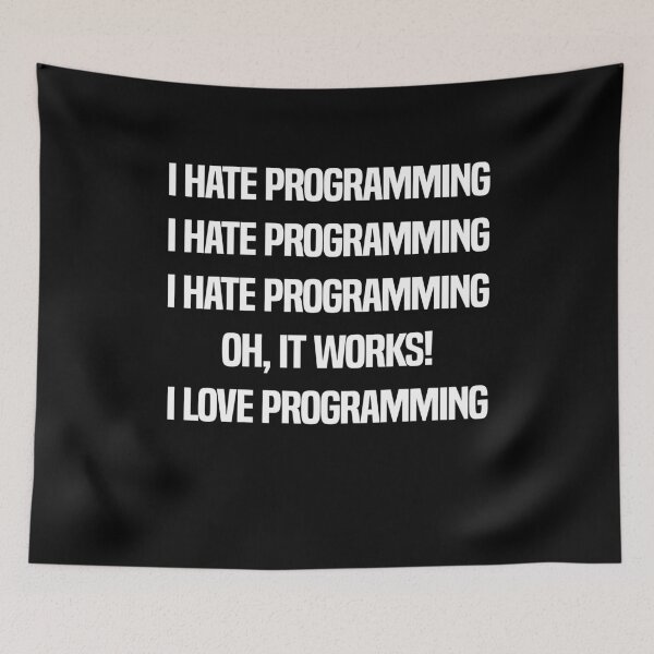 Item preview, I Hate Programming Funny Programmer Coder Gift   designed and sold by Stronzi.
