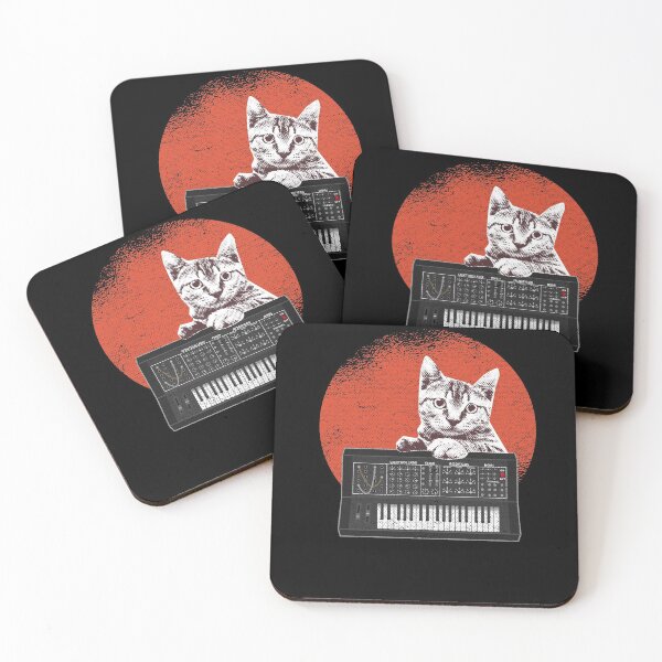 Item preview, Analog Synthesizer Cat Vintage Japanese Synths designed and sold by Stronzi.