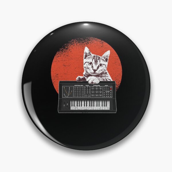 Item preview, Analog Synthesizer Cat Vintage Japanese Synths designed and sold by Stronzi.