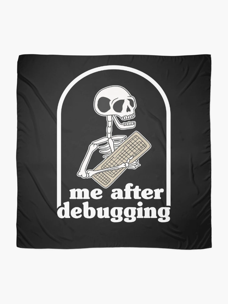 Thumbnail 2 of 3, Scarf, Funny Debugging Skeleton Programming Coding Gift designed and sold by Stronzi.