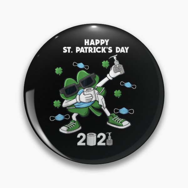 Item preview, St Patrick's Day Dabbing Shamrock In A Mask Boys Kids 2021 designed and sold by ninapfvu.