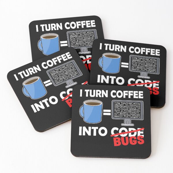 Item preview, I Turn Coffee Into Code Bugs Funny Coder Nerd Gift designed and sold by Stronzi.