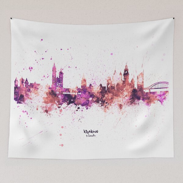 Item preview, Krakow Poland Skyline designed and sold by ArtPrints.