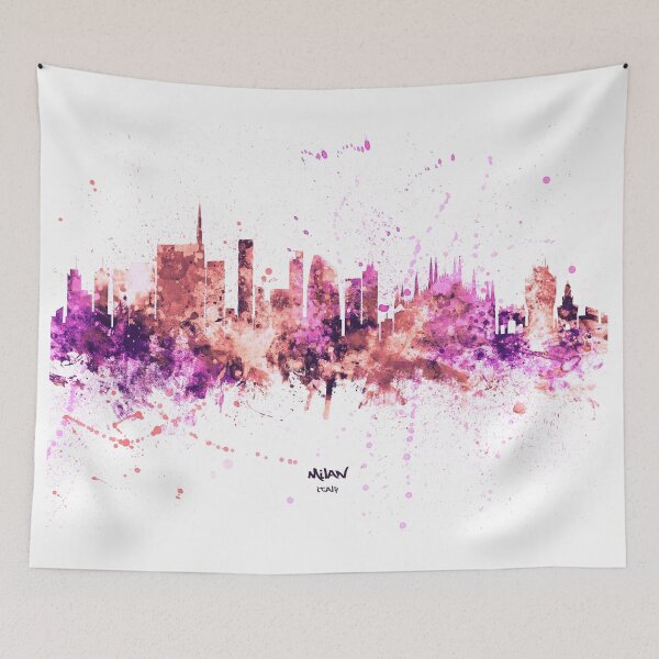 Item preview, Milan Italy Skyline designed and sold by ArtPrints.