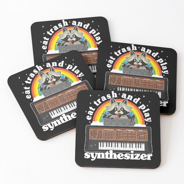 Item preview, Eat Trash And Play Synthesizer Funny Synths Racoon designed and sold by Stronzi.