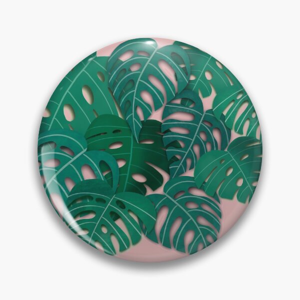Item preview, Monstera leaves on pink background designed and sold by SJAPhoto.