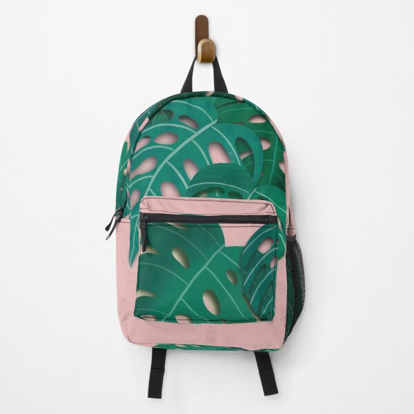 Item preview, Monstera leaves on pink background designed and sold by SJAPhoto.