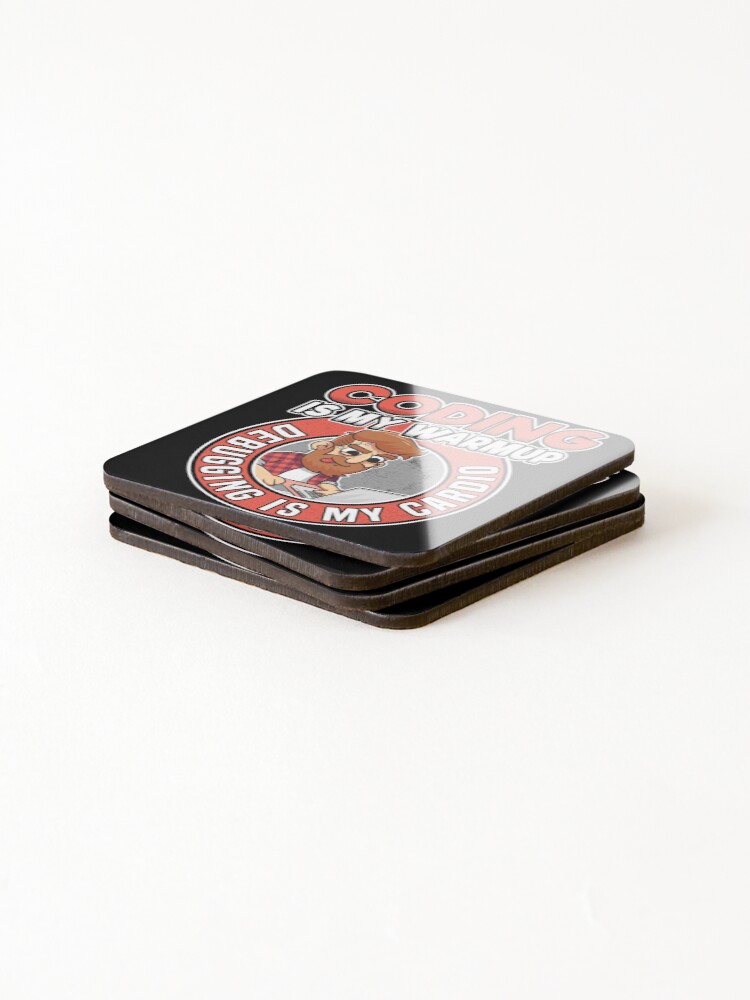 Thumbnail 4 of 5, Coasters (Set of 4), Coding & Debugging Funny Programmer Coder Nerd designed and sold by Stronzi.