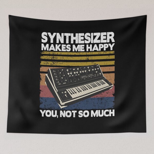 Item preview, Synthesizer Makes Me Happy Funny Synths Quote Gift designed and sold by Stronzi.