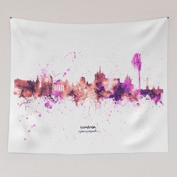 Item preview, Geneva Switzerland Skyline designed and sold by ArtPrints.