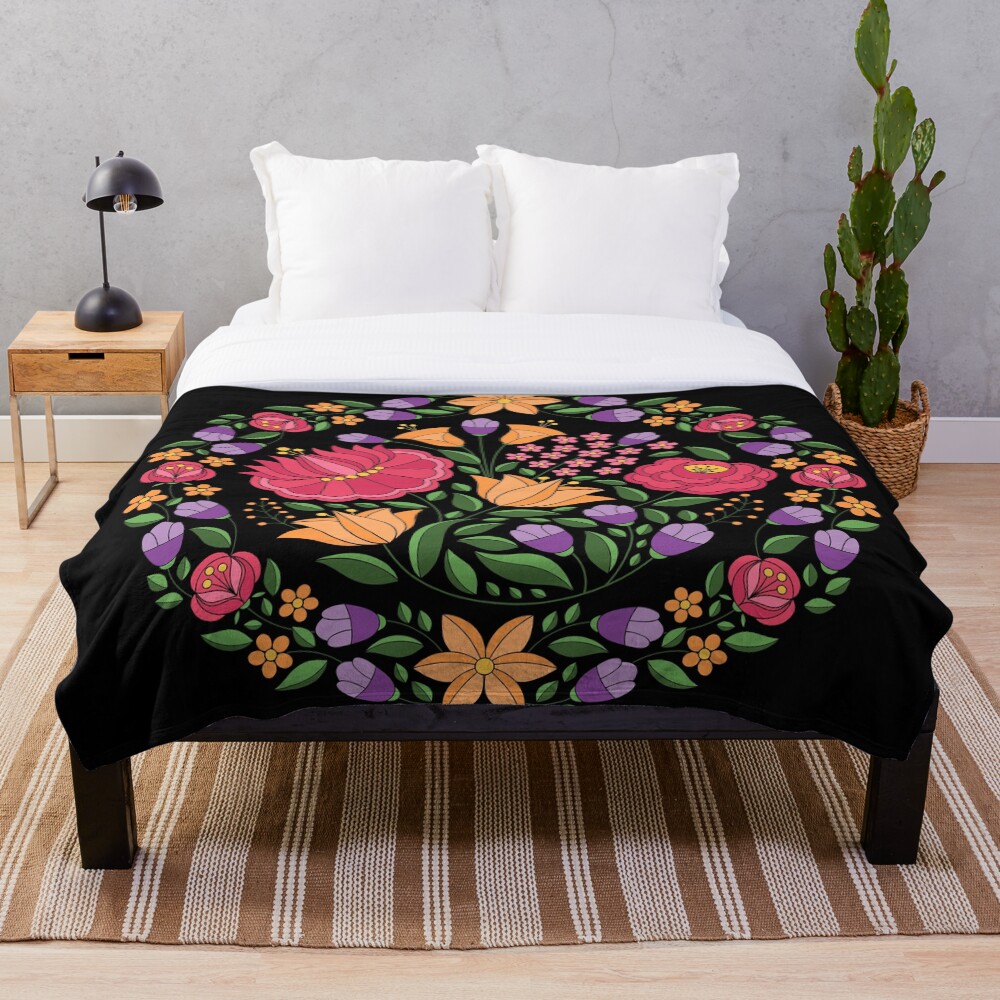 "Hungarian Folk Design" Throw Blanket for Sale by Modud Redbubble