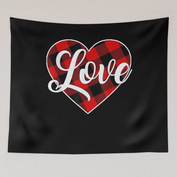 Item preview, Love Buffalo Plaid Heart Valentine Day designed and sold by ninapfvu.
