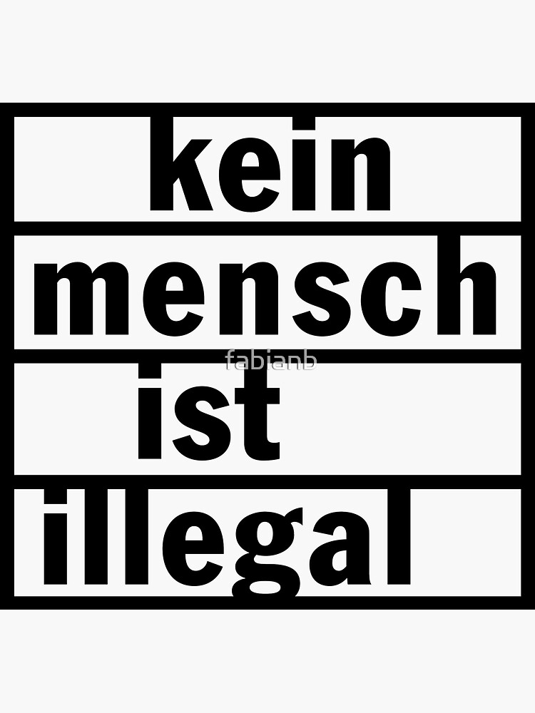 Thumbnail 3 of 3, Sticker, No one is illegal designed and sold by fabianb.