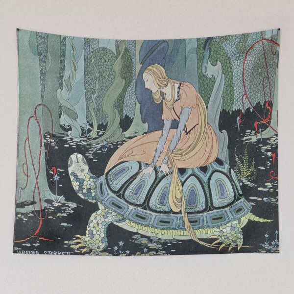 Item preview, Woman Riding a Tortoise - virginia frances sterret fantasy artwork designed and sold by Vintage Designs +.