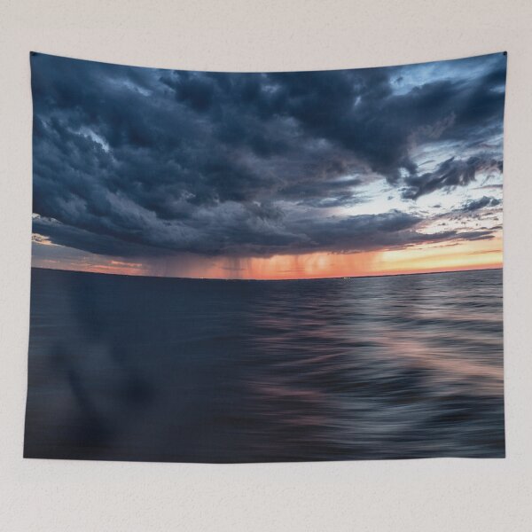 Item preview, Dark clouds sunset sky dark water in the ocean  designed and sold by kikinafashion.