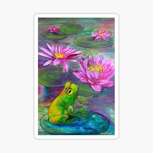 Item preview, Frog on lilypond designed and sold by Marg Pearson.
