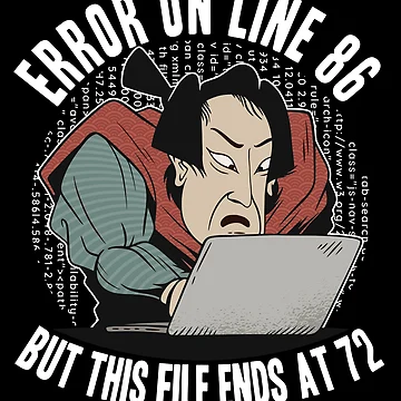 Artwork thumbnail, Programmer Coding Samurai Japan Debugging Funny by Stronzi