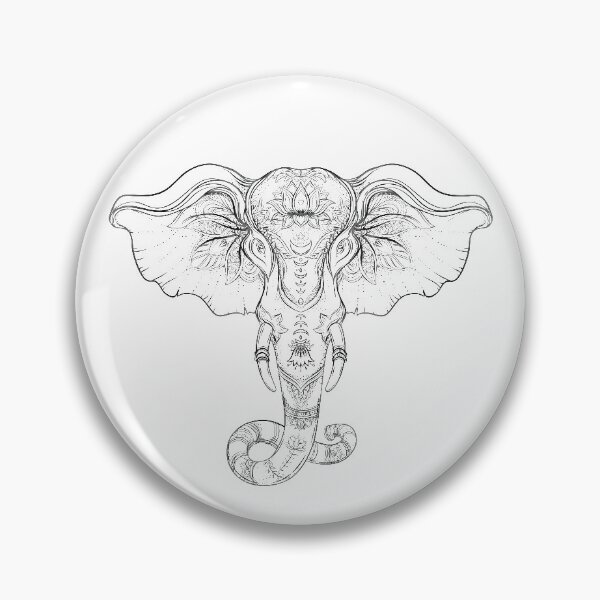 Item preview, Ganesh Black and White Elephant Lord designed and sold by raliceyoga.