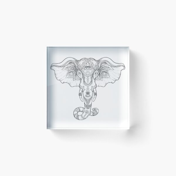 Item preview, Ganesh Elefante Blanco y Negro Lord designed and sold by raliceyoga.