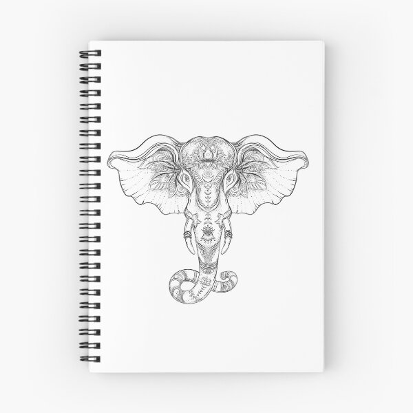 Item preview, Ganesh Black and White Elephant Lord designed and sold by raliceyoga.