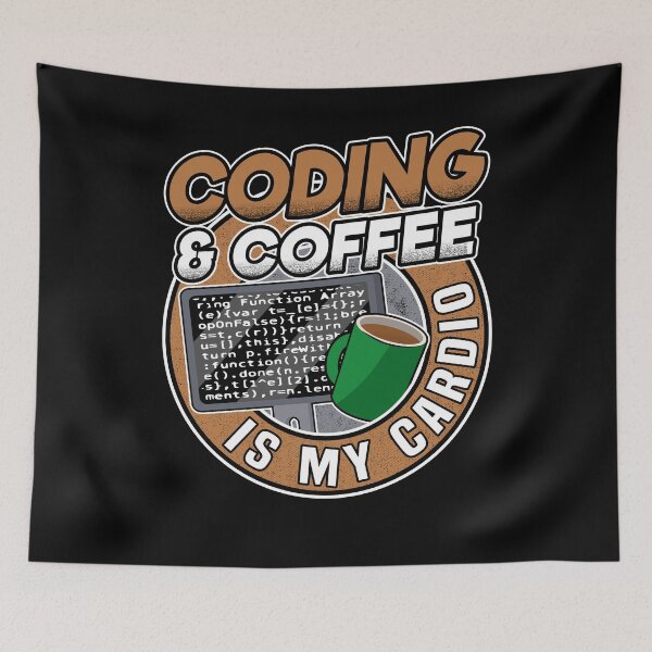 Item preview, Coding & Coffee Is My Cardio Programmer Coder Gift designed and sold by Stronzi.
