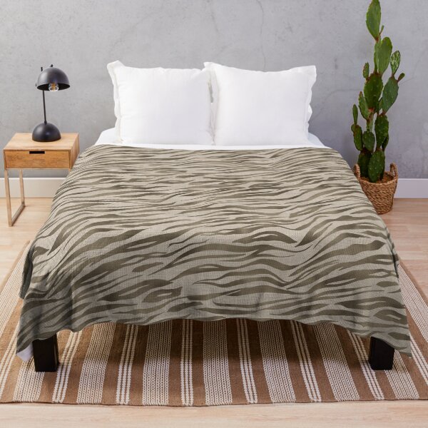 Item preview, Tiger stripes design - brown and gold linen designed and sold by AnnieHochmann.