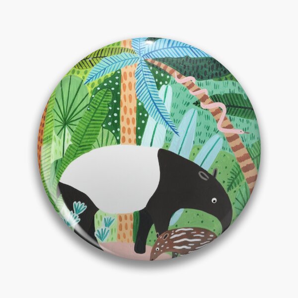 Item preview, Malayan Tapir & Baby Print designed and sold by Amber Davenport.