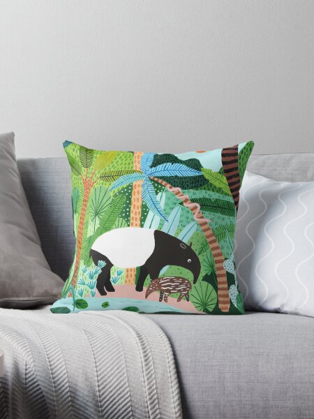 Item preview, Malayan Tapir & Baby Print designed and sold by Amber Davenport.
