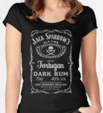 Captain jack sparrow's dark rum Women's Fitted Scoop T-Shirt