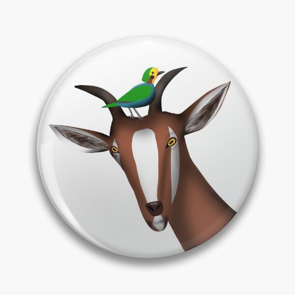 Item preview, Multicolored tanager on a goat designed and sold by justina.