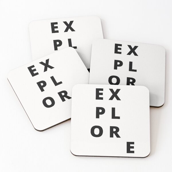 Item preview, Explore. Text only design. Black capitals. designed and sold by JellyBeenzz.