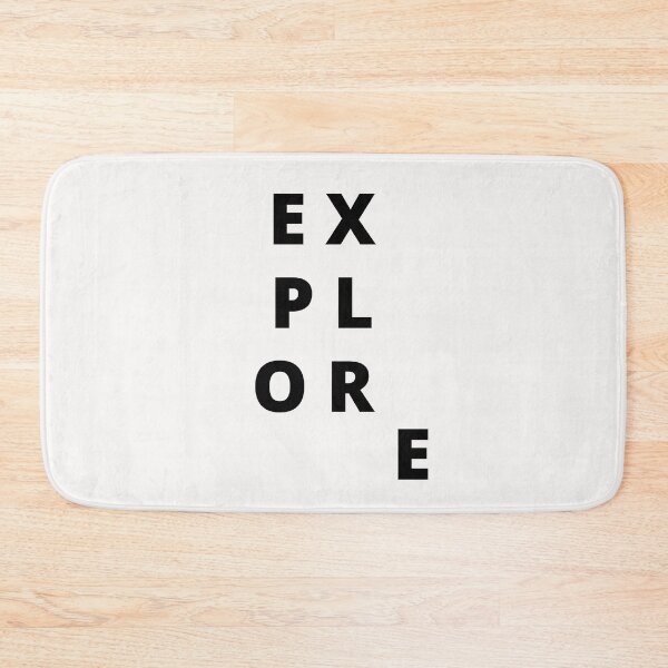 Item preview, Explore. Text only design. Black capitals. designed and sold by JellyBeenzz.