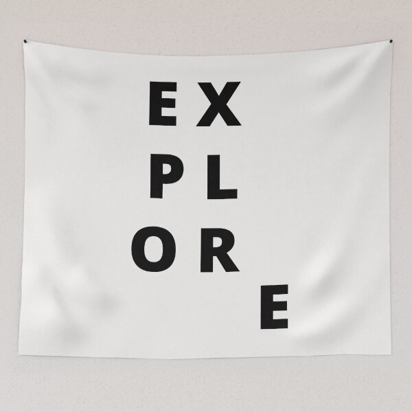 Item preview, Explore. Text only design. Black capitals. designed and sold by JellyBeenzz.