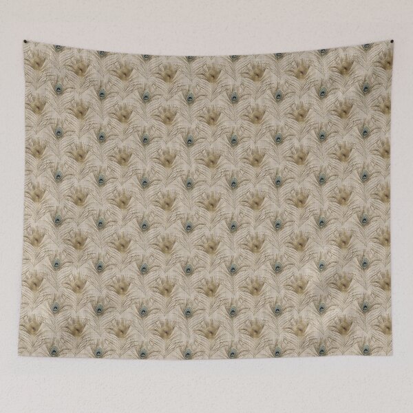Item preview, Peacock feathers on linen designed and sold by AnnieHochmann.