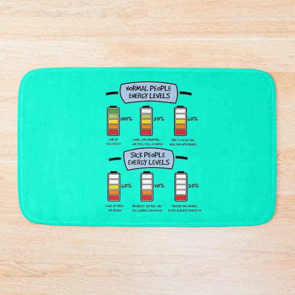 Item preview, Energy Levels - Normal people vs Sick people - Invisible Illness Awareness designed and sold by The Chronic's Chronicles.