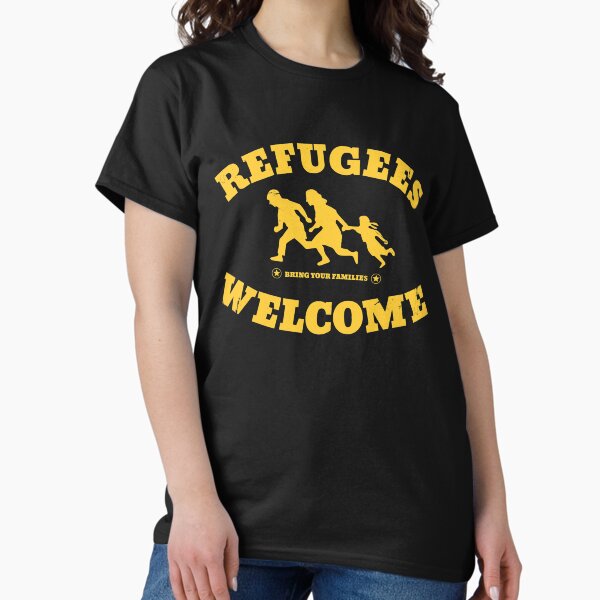 Vista previa del artículo con la obra «Los refugiados de bienvenida», diseñado y vendido por fabianb.