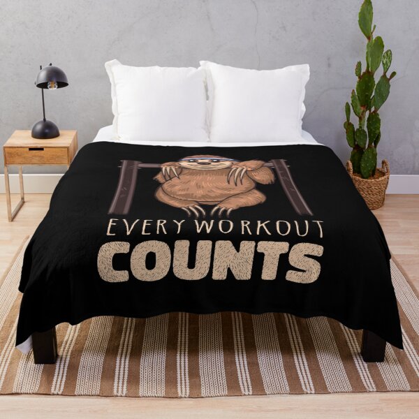 Item preview, Sloth working out. "Every workout counts". designed and sold by JuiceDesign.