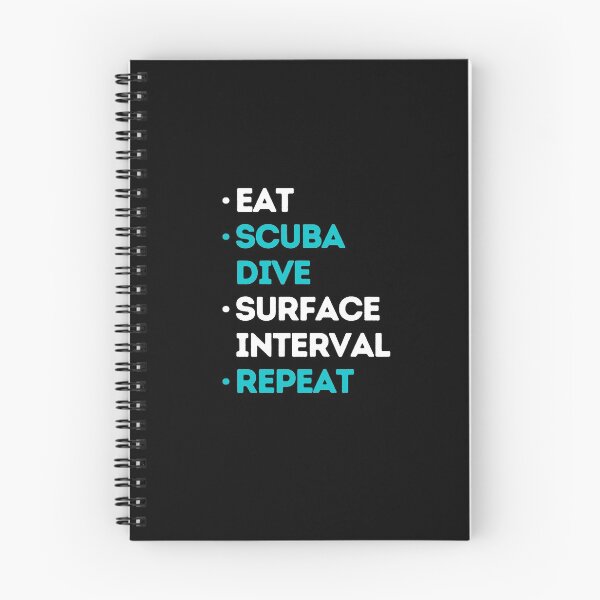Item preview, Eat - Scuba Dive - Surface Interval - Repeat, Blue designed and sold by StudioAquaLumos.