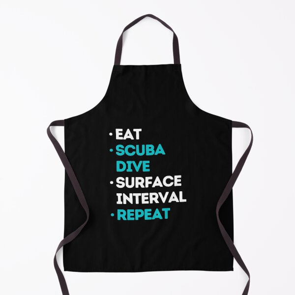 Item preview, Eat - Scuba Dive - Surface Interval - Repeat, Blue designed and sold by StudioAquaLumos.