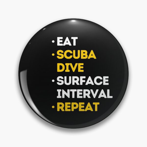 Item preview, Eat - Scuba Dive - Surface Interval - Repeat, Yellow designed and sold by StudioAquaLumos.