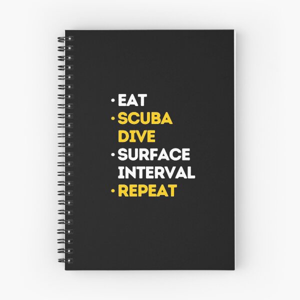 Item preview, Eat - Scuba Dive - Surface Interval - Repeat, Yellow designed and sold by StudioAquaLumos.