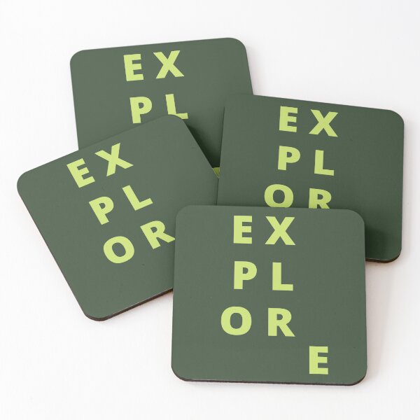 Item preview, Explore. Text only design. Mustard capitals. designed and sold by JellyBeenzz.