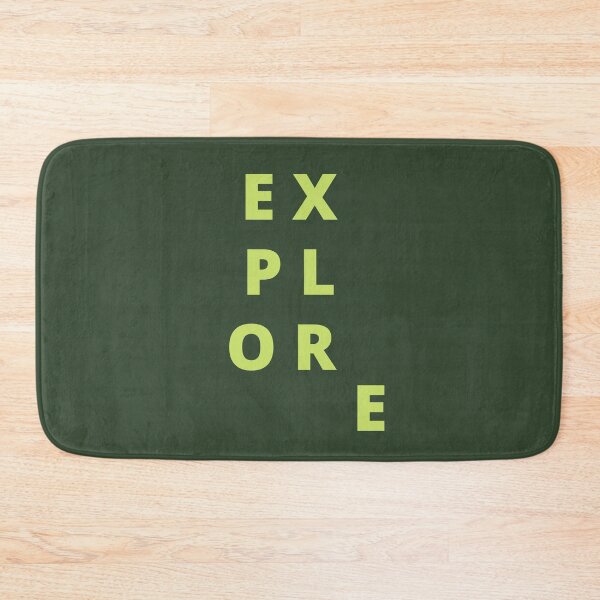 Item preview, Explore. Text only design. Mustard capitals. designed and sold by JellyBeenzz.